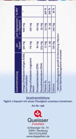 Doppelherz system Antarktis Krill 60 Kapseln