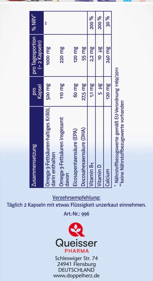 Doppelherz system Antarktis Krill 60 Kapseln