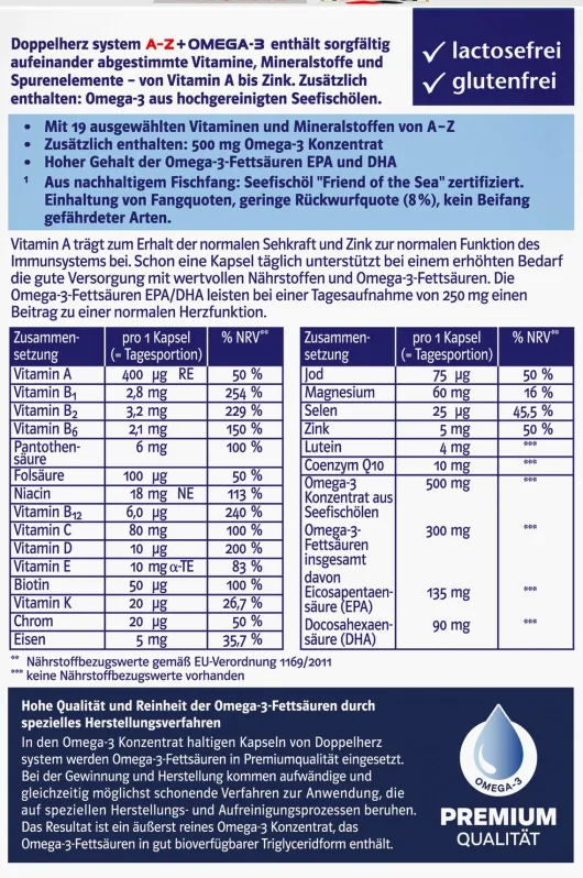 Doppelherz System A-Z + Omega-3 All-In-One 30 Kapseln
