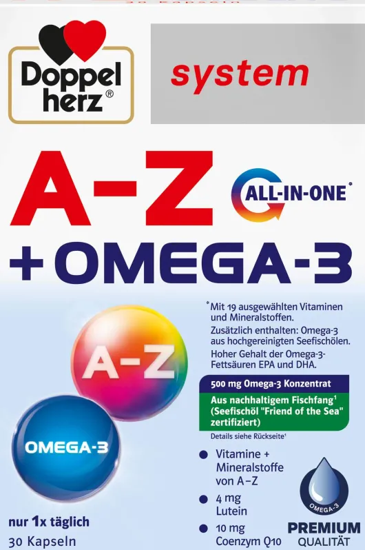 Doppelherz System A-Z + Omega-3 All-In-One 30 Kapseln