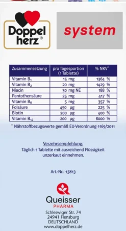 Doppelherz system B-Komplex 120 Tabletten