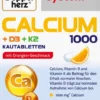Doppelherz System Calcium 1000 + D3 + K2 60 Kautabletten