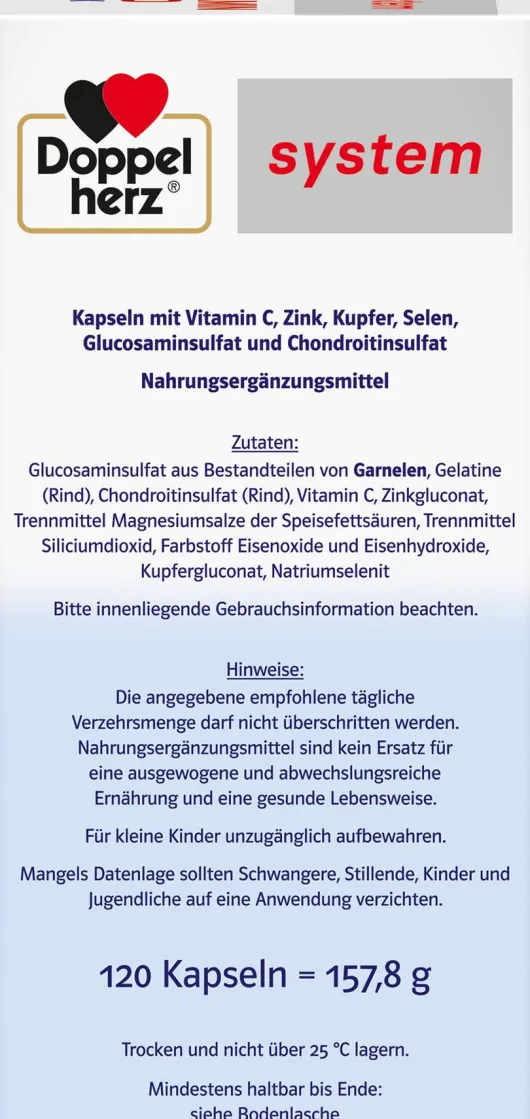 Doppelherz system Glucosamin Plus 800 system 120 Kapseln