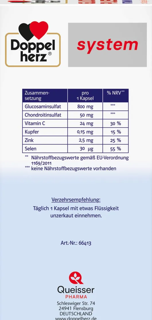 Doppelherz system Glucosamin Plus 800 system 120 Kapseln
