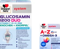 Doppelherz system Glucosamin 1200 Duo 120 Tabletten + gratis Doppelherz A-Z + Omega-3 all-in-one system 5 Kapseln