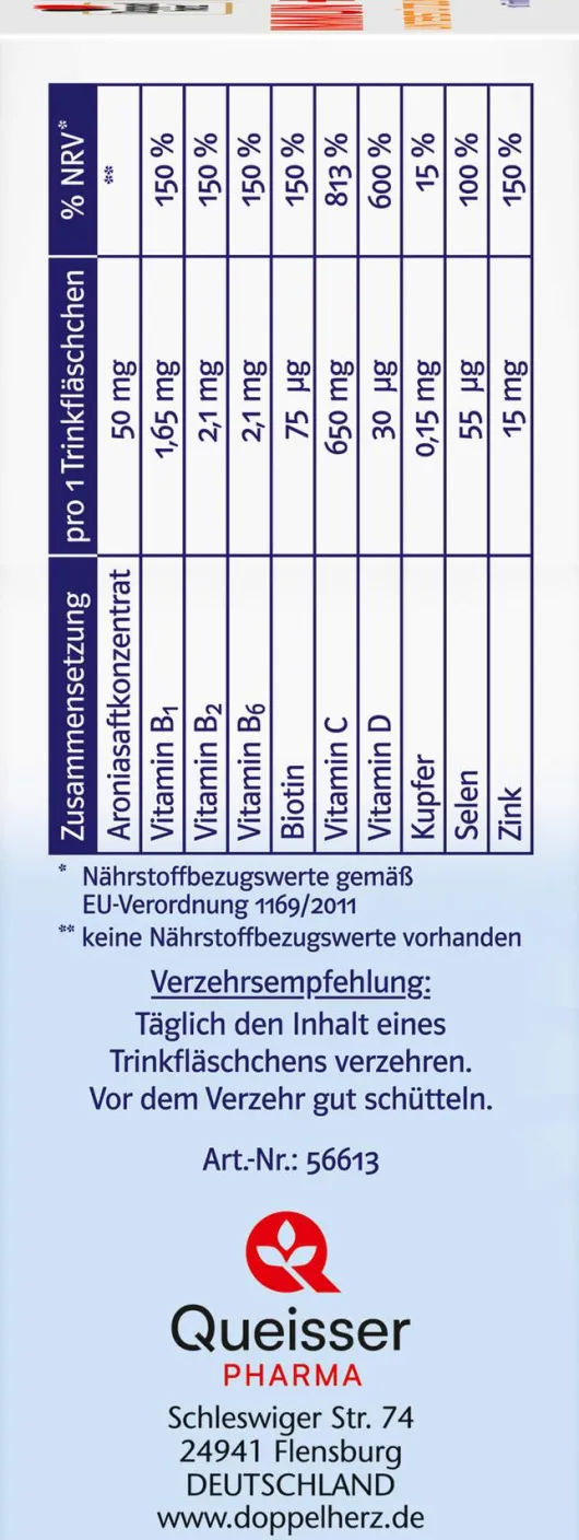 Doppelherz System Immun+aronia 10 Trinkampullen