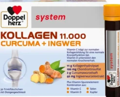 Doppelherz system Kollagen 11.000 Curcuma + Ingwer 30 x 25 ml Trinkampullen
