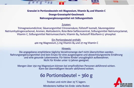 Doppelherz system Magnesium 400 Citrat Granulat 60 Beutel