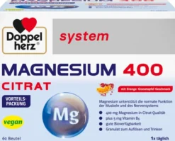 Doppelherz system Magnesium 400 Citrat Granulat 60 Beutel