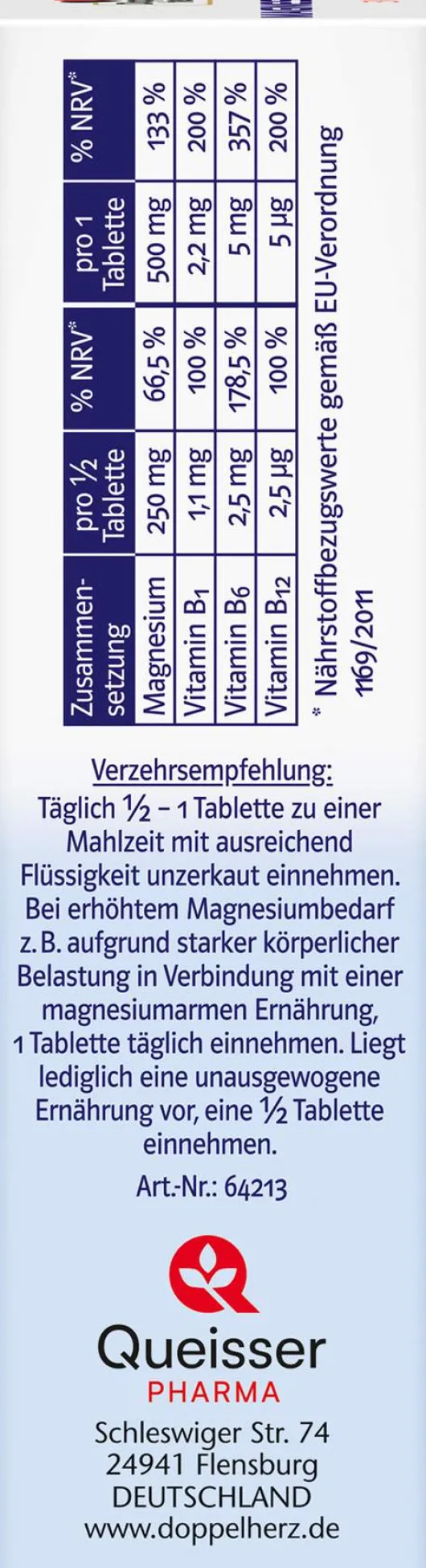 Doppelherz System Magnesium 500 Depot 30 Tabletten