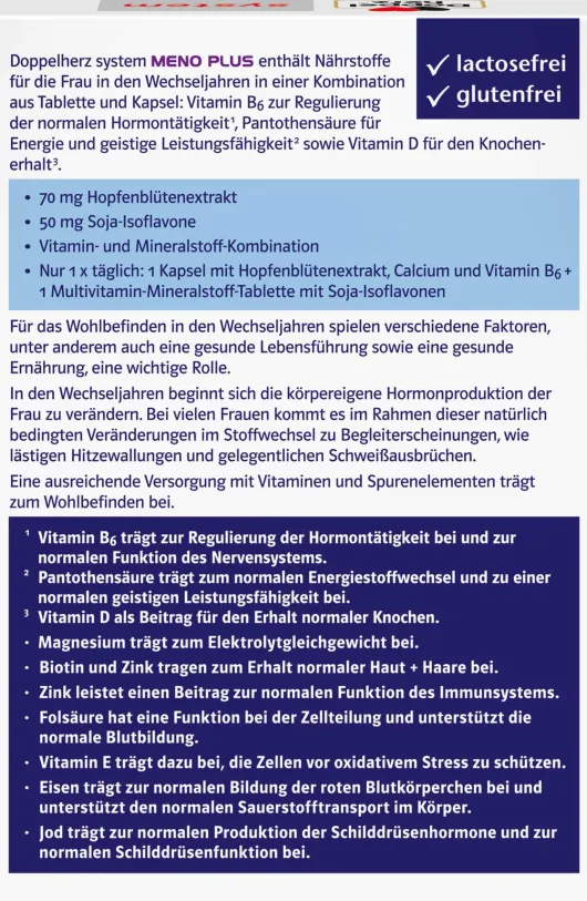 Doppelherz system Meno Plus Kombipackung 1 Stück