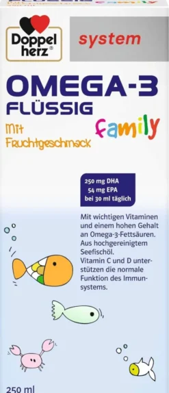 Doppelherz system Omega-3 family flüssig 250 ml Flüssigkeit