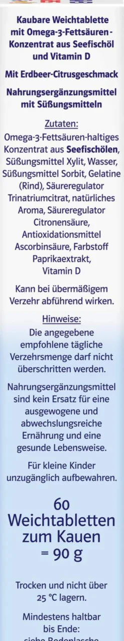 Doppelherz System Omega-3 Gel-Tabs Family Erdbeer Cititrus 60...