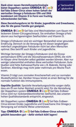 Doppelherz System Omega-3 Gel-Tabs Family Erdbeer Cititrus 60...