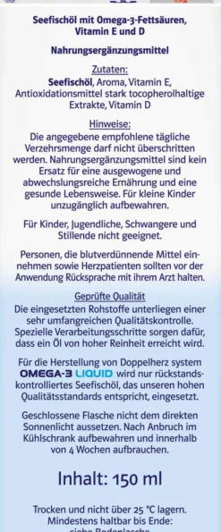 Doppelherz system Omega 3 150 ml Liquid