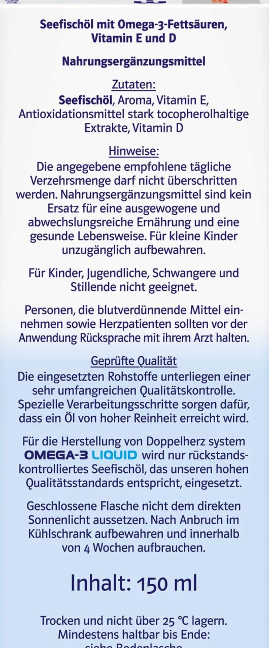 Doppelherz system Omega 3 150 ml Liquid