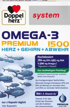 Doppelherz system Omega-3 Premium 1500 120 Kapseln
