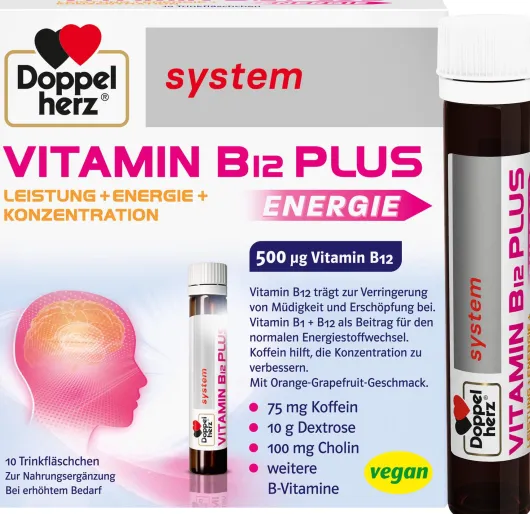 Doppelherz System Vitamin B12 Plus Trinkampullen 10 X 25 ml