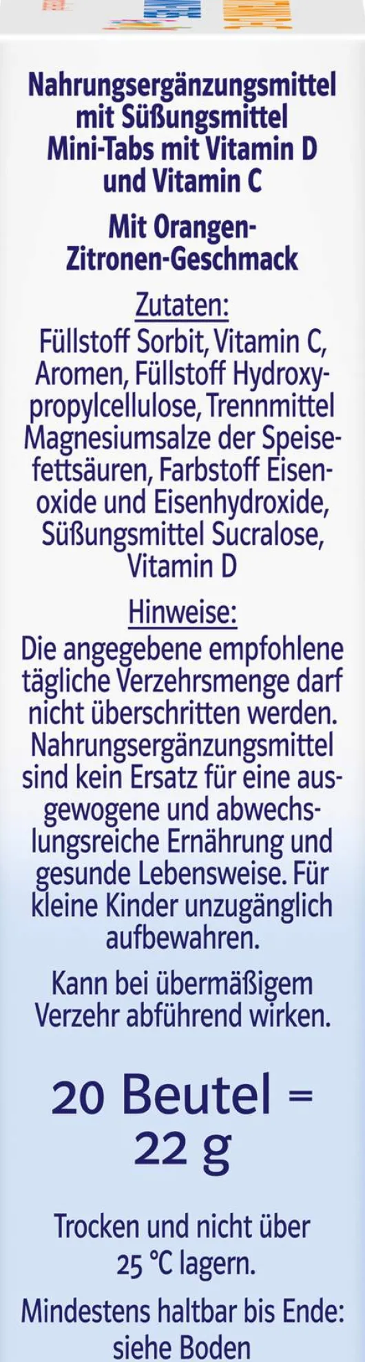Doppelherz System Vitamin D+c Mini-Tabs Family 20 Stück