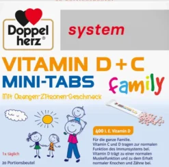 Doppelherz System Vitamin D+c Mini-Tabs Family 20 Stück