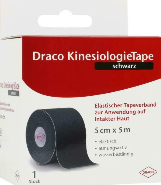 Draco Kinesiologietape 5 Cmx5 M Schwarz