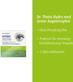 Dr.Theiss Hydro med Green Augentropfen 20 x 0,35 ml Einzeldosispipetten