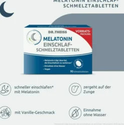 Dr. Theiss Melatonin Einschlaf-Schmelztabletten 90 Stück