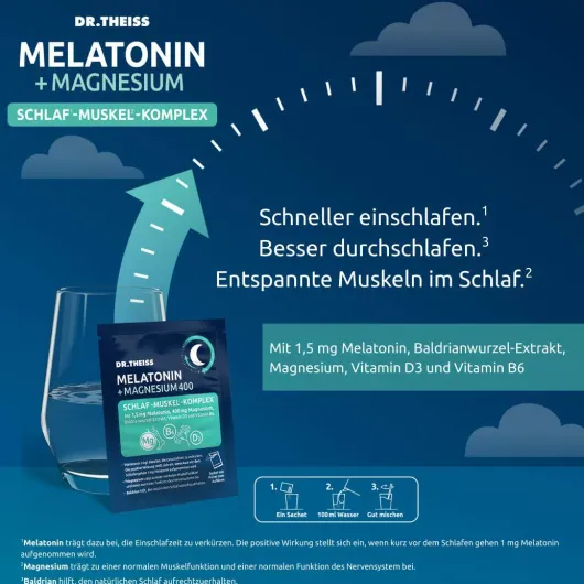 Dr.Theiss Melatonin + Magnesium Schlaf-Komplex 15 Stück