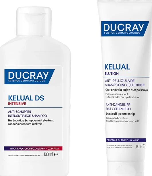 Ducray Kelual DS intensives Anti - Schuppen Shampoo 100 ml + gratis Ducray Elution Shampoo 100 ml