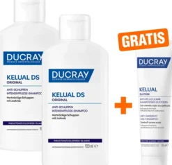Ducray Kelual DS Shampoo 2 x 100 ml + gratis Elution ausgl.Shampoo 100 ml