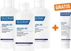 Ducray Kelual DS Shampoo 3 x 100 ml + gratis Elution ausgl. Shampoo 100 ml