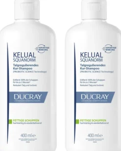 Ducray Kelual Squanorm fettige Schuppen 2 x 400 ml Shampoo