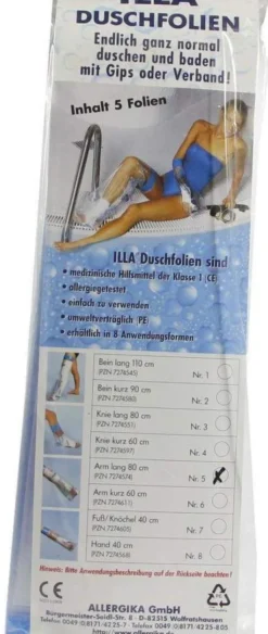 Duschfolien Arm Lang 80 cm 5 Stück