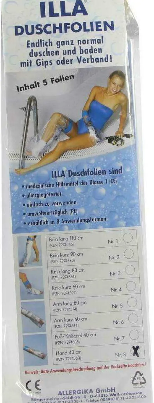 Duschfolien Hand 40cm