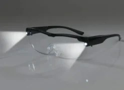 Easymaxx Vergrößerungsbrille mit LED-Licht, schwarz, inkl. Aufbewahrungsbeutel