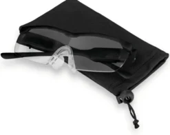 Easymaxx Vergrößerungsbrille mit LED-Licht, schwarz, inkl. Aufbewahrungsbeutel