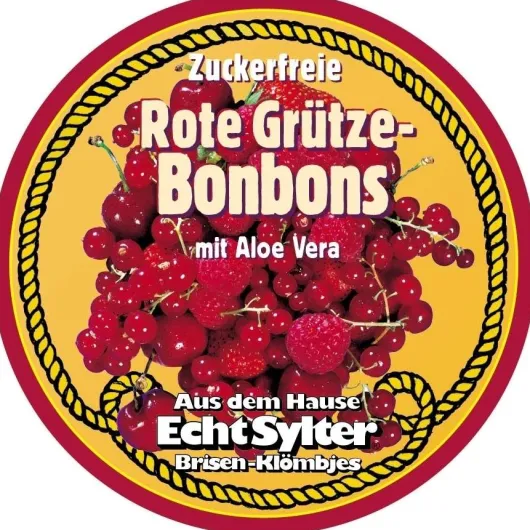Echt Sylter Rote Grütze Bonbons mit Aloe Vera zuckerfrei 70 g Bonbons