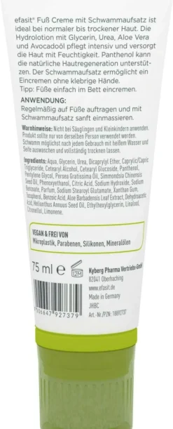 Efasit Fuß Creme Mit Schwammaufsatz 75 ml