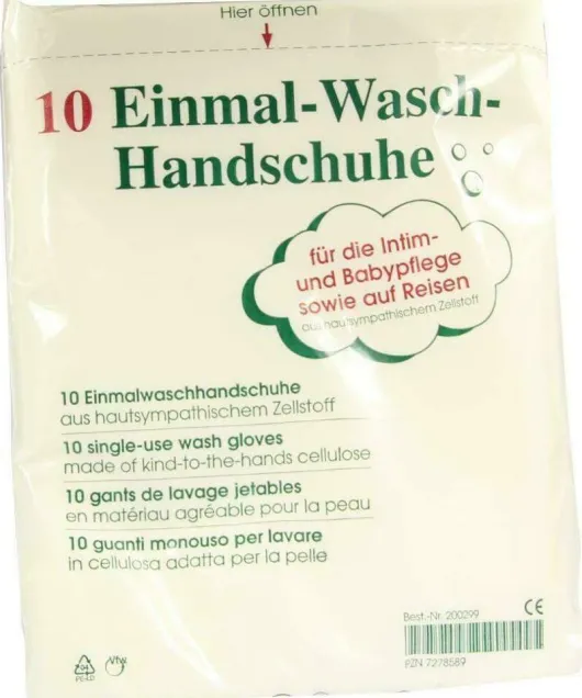 Einmal Waschhandschuhe 10 Stück