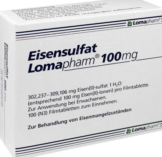 Eisensulfat Lomapharm 100 mg 100 Filmtabletten
