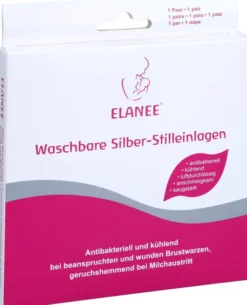 Elanee Stilleinlagen Silber Waschbar 2 Stk