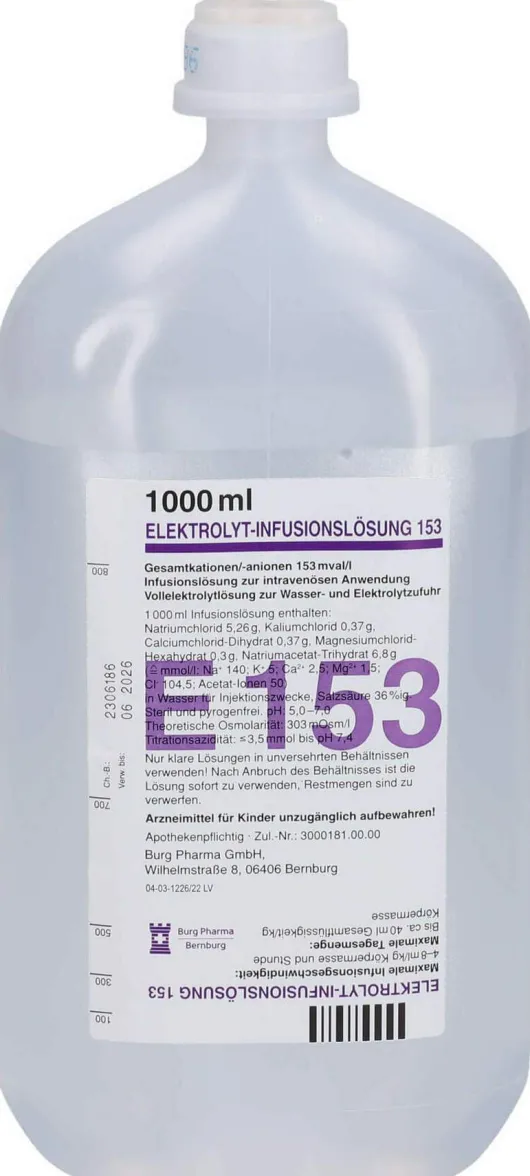 Elektrolyt Inf. - Lsg. 153 Pe - Flasche 10 X 1000 Ml...