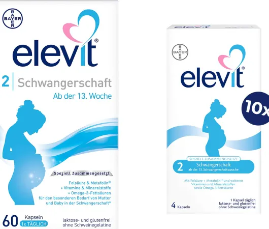 Elevit 2 Schwangerschaft 60 Kapseln + gratis 40 Kapseln