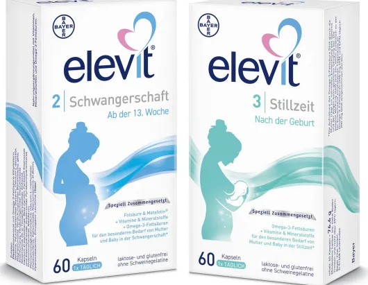 Elevit 2 Schwangerschaft 60 Kapseln + Elevit 3 Stillzeit 60 Weichkapseln