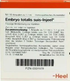 Embryo Total. Suis Injeele 1,1 ml