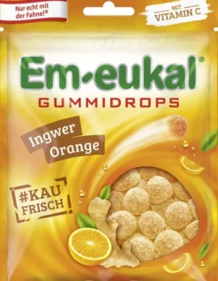 Em Eukal 90 G Gummidrops Ingwer Orange Zuckerhaltig