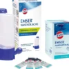 Emser Nasendusche mit 4 Beutel Nasenspülsalz + Nasenspülsalz physiologisch 100 Beutel Pulver