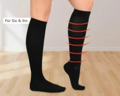 Energy Stützkniestrümpfe Unisex, schwarz Größe 39-42