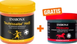 Ensbona Teufelssalbe Heiß 200 ml Salbe + Gratis Pferdesalbe 50 ml Ensbona Classic