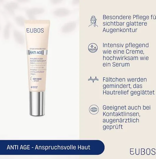 Eubos Anti Age Hyaluron Augen Kontur Cremeserum 15 ml